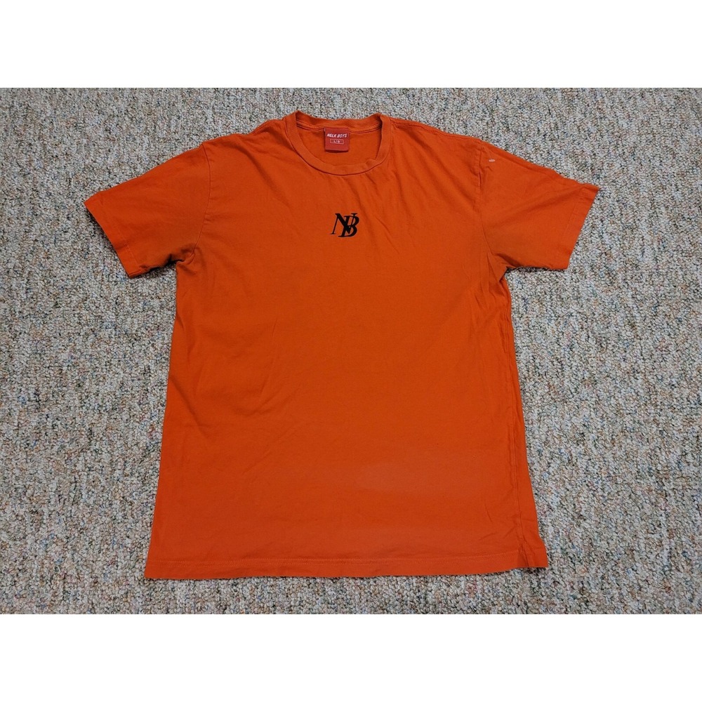 Nelk Boys Shirt Men Large Orange Full Send Logo Short Sleeve Tee Content Creator